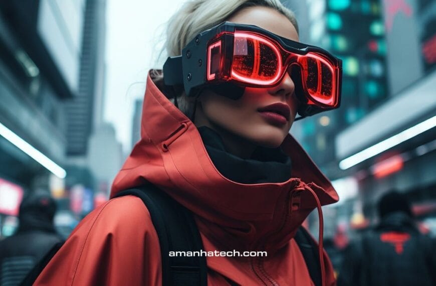mulher com oculos vermelho usando agentes de IA
