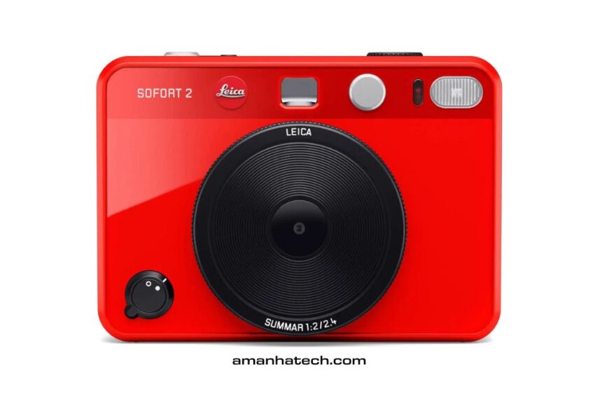 Câmeras instantâneas vermelha